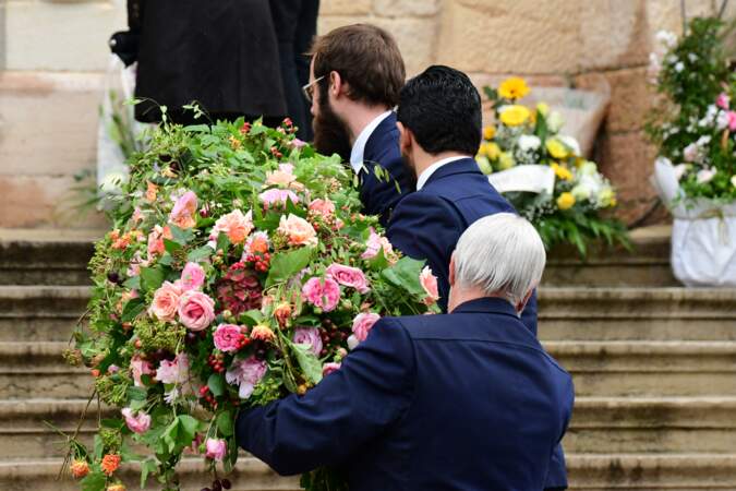 Obsèques du journaliste et homme de lettres Bernard Pivot en l'église du christ à Quincié-en-Beaujolais, France, le 14 mai 2024.