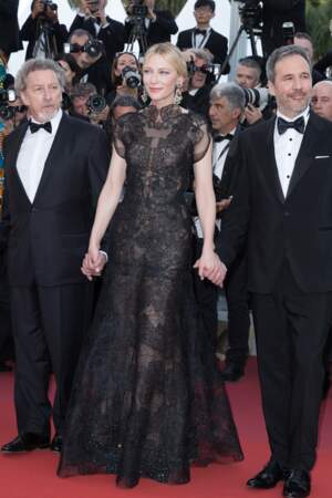 Cannes 2018 : Cate Blanchett en robe noire toute en dentelle 