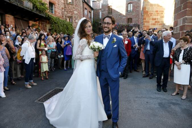 Mariage de Thomas Hollande et d' Emilie Broussouloux à Meyssac en Corrèze, près de Brive, le 8 septembre 2018. 