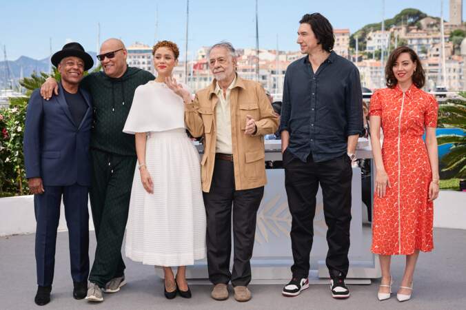 Le casting du film Megalopolis de Francis Ford Coppola au Festival de Cannes, le 17 mai 2024