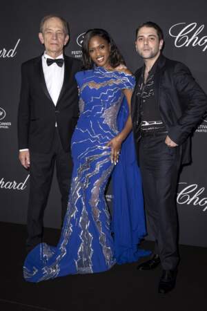 Todd McCarthy, Maïmouna Doucouré et Xavier Dolan assistent au dîner Chopard organisé dans le cadre du Festival de Cannes, le 17 mai 2024