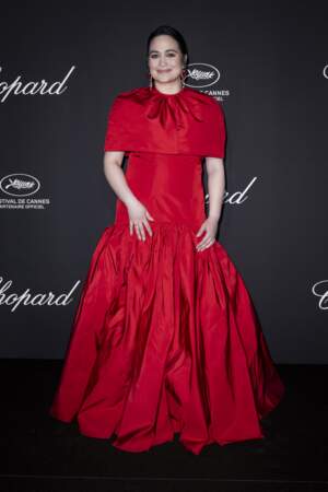 Lily Gladstone assiste au dîner Chopard organisé dans le cadre du Festival de Cannes, le 17 mai 2024