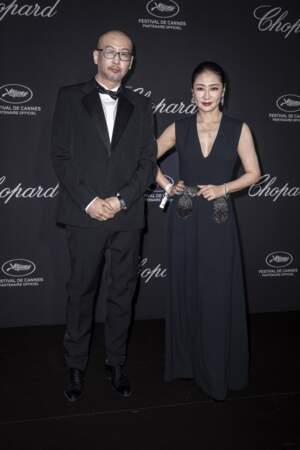 Guan Hu et Liang Jing assistent au dîner Chopard organisé dans le cadre du Festival de Cannes, le 17 mai 2024
