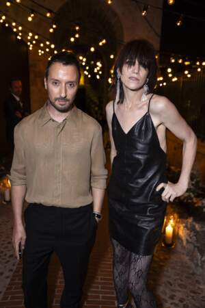 Anthony Vaccarello et Charlotte Gainsbourg au dîner "Women in Motion" lors du 77ème Festival International du Film de Cannes. Le 19 mai 2024