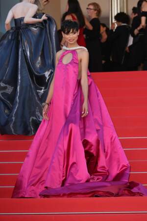 Eve Gilles (Miss France 2024) opte pour une robe de princesse sur le tapis rouge du Festival de Cannes, le 21 mai 2024