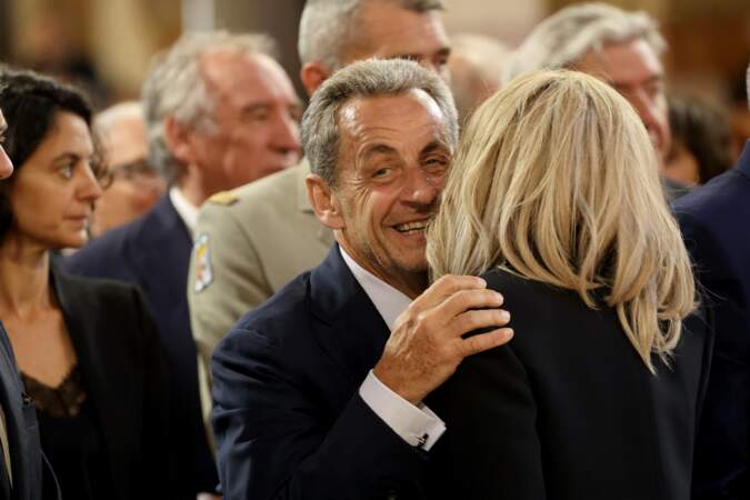 Nicolas Sarkozy et Brigitte Macron aux obsèques de Jean-Claude Gaudin