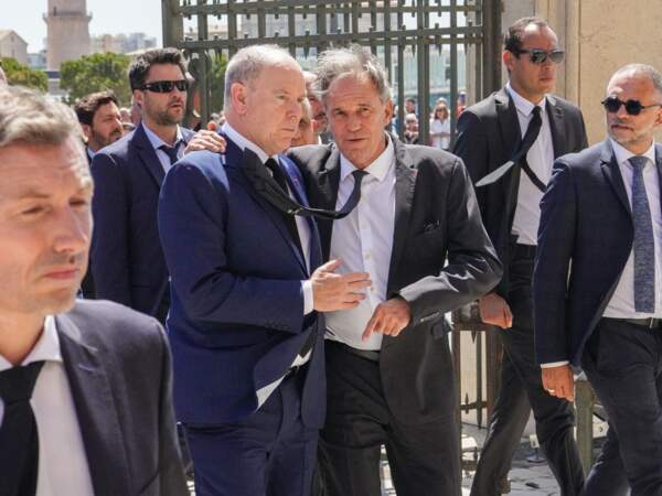 Le prince Albert II de Monaco et Renaud Muselier aux obsèques de Jean-Claude Gaudin