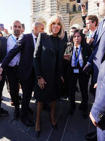 Brigitte Macron aux obsèques de l'ancien maire de Marseille Jean-Claude Gaudin 