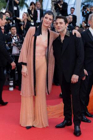 Vicky Krieps et Xavier Dolan sur le tapis rouge du film d’animation « La plus précieuse des marchandises » au Festival de Cannes, le 24 mai 2024