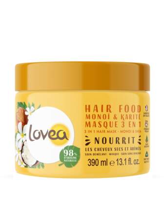 Hair Food Masque 3 en 1, Lovea, 6,99€ les 390ml en grandes et moyennes surfaces et sur lovea.fr