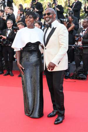 Julius Tennon et Viola Davis à la cérémonie de clôture du 77e Festival de Cannes