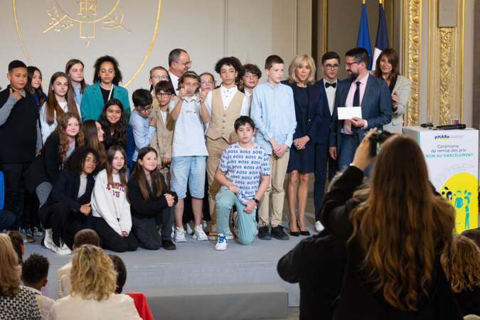 Remise des prix "Non au Harcèlement 2024" au palais de l'Elysée à Paris. Le 29 mai 2024