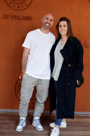 Julien Arruti et sa compagne Aurélie au village de Roland Garros, à Paris, le 3 juin 2024. 