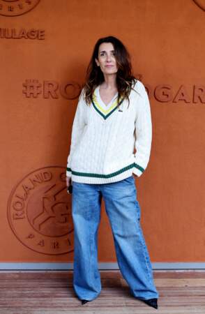 Mademoiselle Agnès en tricot de tennis à Roland Garros, le 30 mai 2024