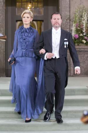 Gustav Magnuson et Vicky Andren lors du mariage de la princesse Madeleine de Suède avec Chris O'Neill au Palais Royal à Stockholm, le 8 juin 2013