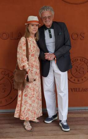 Nelson Monfort et son épouse, Dominique, ont fait sensation au village de Roland-Garros, le 7 juin 2024.