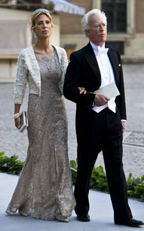 Tatjana d'Abo, la sœur de Chris O'Neill, et Henry d'Abo lors du mariage de la princesse Madeleine de Suède avec Chris O'Neill au Palais Royal à Stockholm, le 8 juin 2013