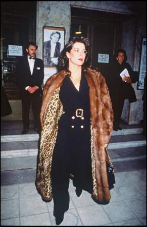 Caroline de Monaco à un défilé de mode en 1989