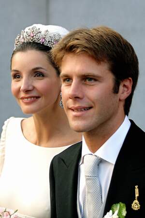 Clotilde Courau et Emmanuel-Philibert de Savoie lors de leur mariage à la Basilique Sainte-Marie-des-Anges-et-des-Martyrs, de Rome, le 25 septembre 2003, 