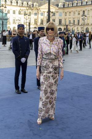 Anna Wintour au défilé "Vogue World ", sur la place Vendôme, dans le cadre de la Fashion Week de Paris, le 23 juin 2024