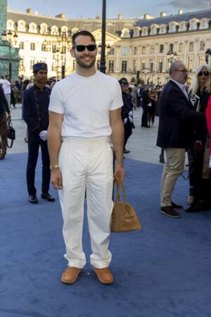 Simon Porte Jacquemus au défilé "Vogue World ", sur la place Vendôme, dans le cadre de la Fashion Week de Paris, le 23 juin 2024