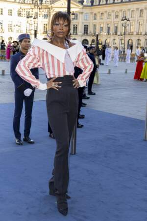 Symone au défilé "Vogue World ", sur la place Vendôme, dans le cadre de la Fashion Week de Paris, le 23 juin 2024
