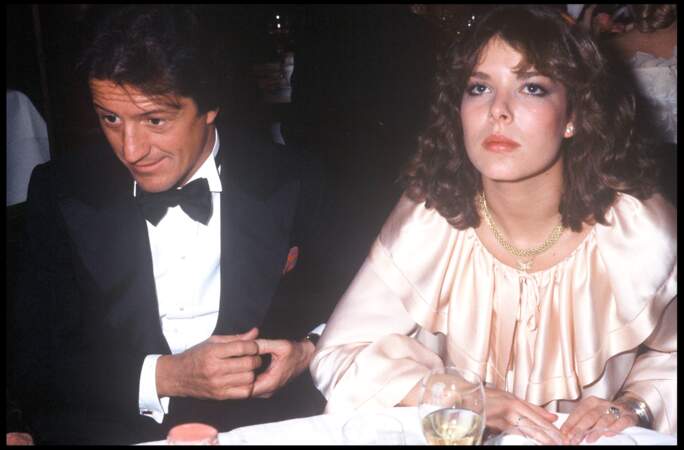 Caroline de Monaco et son mari Philippe Junot lors d'une soirée chez Maxim's à Paris en 1978 