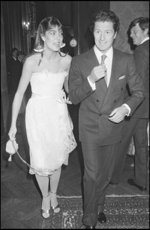 La princesse de Monaco et Philippe Junot lors d'une soirée à Paris en 1980