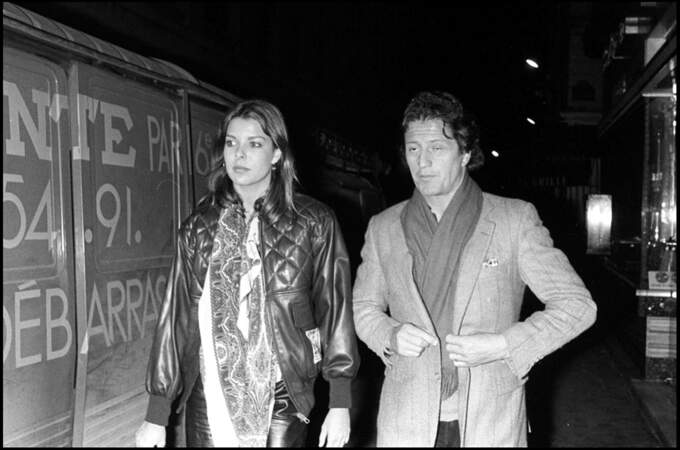 Philippe Junot et la princesse Caroline de Monaco à Paris, en 1979