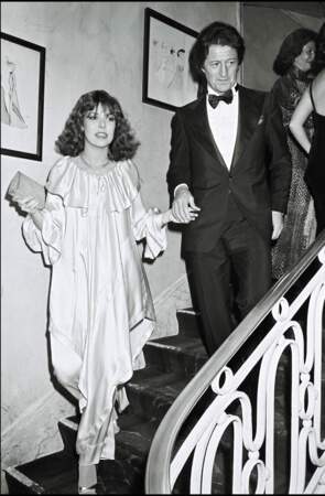 Caroline de Monaco et son mari Philippe Junot chez Maxim's, à Paris, en janvier 1978