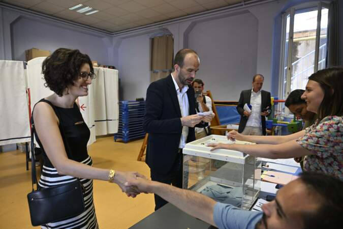 Manuel Bompard vote pour le premier tour des législatives à Marseille, le 30 juin 2024.