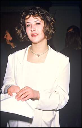 Sophie Marceau, en 1984, lors de la soirée Trophée Match à l'Opéra