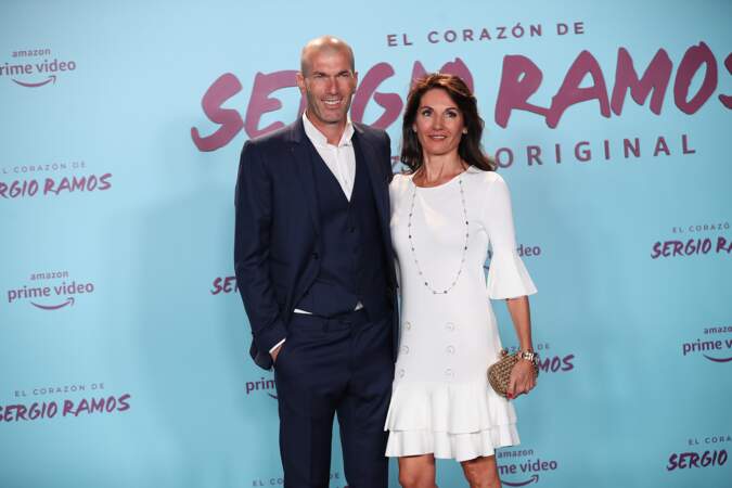 Zinedine Zidane et sa femme Véronique à l'avant-première du documentaire "Le cœur de Sergio Ramos" à Madrid, le 10 septembre 2019