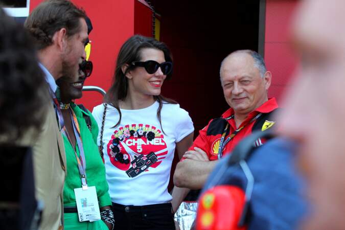 La famille princière de Monaco assiste aux séances d'essais qualificatives du 80ème Grand Prix de Monaco de Formule 1 à Monaco