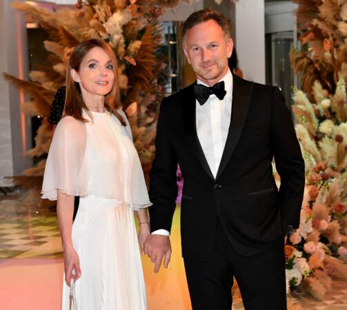 Geri Halliwell et son mari Christian Horner, le patron de l'écurie de Formmule 1 Redbull lors du dîner de gala du 80ème Grand Prix de Formule 1 de Monaco le 28 mai 2023.