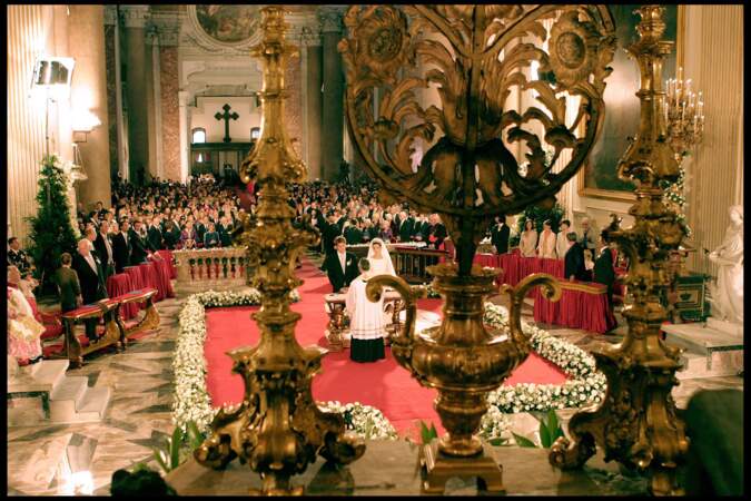 Le mariage de Clotilde Courau et d'Emmanuel-Philibert de Savoie à la Basilique Sainte-Marie-des-Anges-et-des-Martyrs, de Rome, le 25 septembre 2003